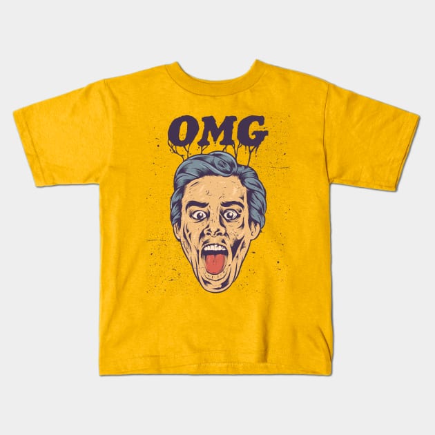 The Man Screaming OMG Kids T-Shirt by haloakuadit